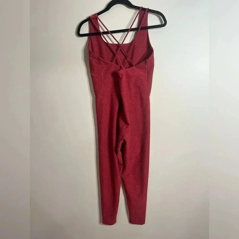 CALIA LustraLux Fitted Bodysuit Heather Red  Size‎ XS